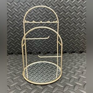 MIRRORED SOFT GOLD JEWELRY ORGANIZER NEW